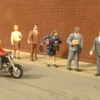 Bachmann City People With Motorcycle -O Scale