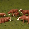 Bachmann Cows - Brown & White - O Scale 2 Bachmann Cows - Brown & White - O Scale -Bachmann shop 33152