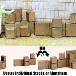 HO Scale Cardboard Box PILES, Over 24 Boxes In 3 Piles PRE AGED