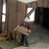 O Scale People, The Logger With His Logs, Finished -Bachmann shop Built332A