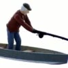 O Scale People, Gone Fishing, Fisherman With His Pole And Boat, Finished -Bachmann shop Built430B