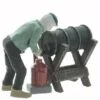 O Scale People, The OIL GUY, Pouring Oil, Finished Set 2 O Scale People, The OIL GUY, Pouring Oil, Finished Set -Bachmann shop Built447A