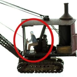 O Scale People, Equipment Or Machine Operator SEATED 2 Pack, Unfinished