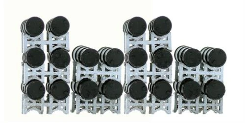 HO Scale Detail, Oil Drum Racks, Stack 'em Anyway You Want, 6 Pack 3 HO Scale Detail, Oil Drum Racks, Stack 'em Anyway You Want, 6 Pack