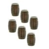 O Scale Detail Wood Barrels, 6 Pack Finished