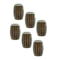 O Scale Detail Wood Barrels, 6 Pack Finished