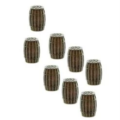 HO Scale Detail WOODEN BARREL Large 53 Gallon Style 8 PACK, Finished