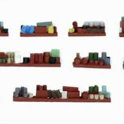 HO Scale Detail, Interior Shelves Set Of 10, Super Detailing