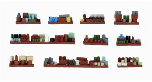 HO Scale Detail, Interior Shelves Set Of 10, Super Detailing 3 HO Scale Detail, Interior Shelves Set Of 10, Super Detailing