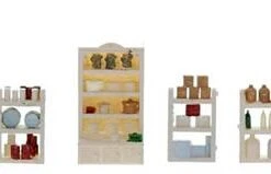 HO Scale Detail Interior Shelving,Racks And Counters Set 6 Unpainted