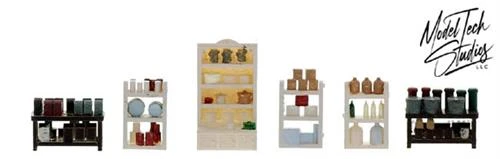 HO Scale Detail Interior Shelving,Racks And Counters Set 6 Unpainted 3 HO Scale Detail Interior Shelving,Racks And Counters Set 6 Unpainted