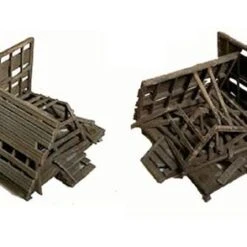 HO Scale Structure Railroad Shed Collapsing And Abandoned Finished Model