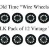 HO Scale Detail Automobile Vintage Wire Wheels - Tires Bulk Pack Of 12 -Bachmann shop Built655