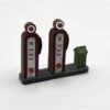 HO Scale Detail Gas Pumps And Trash Can On Island Finished Set 1 HO Scale Detail Gas Pumps And Trash Can On Island Finished Set -Bachmann shop Built680