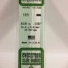 Evergreen 115 - .015" X .100" OPAQUE WHITE POLYSTYRENE STRIP -Bachmann shop EVG115 bagged scaled