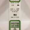 Evergreen 116 - .015" X .125" OPAQUE WHITE POLYSTYRENE STRIP -Bachmann shop EVG116 bagged scaled