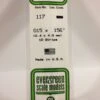 Evergreen 117 - .015" X .156" OPAQUE WHITE POLYSTYRENE STRIP -Bachmann shop EVG117 bagged scaled