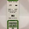Evergreen 125 - .020" X .100" OPAQUE WHITE POLYSTYRENE STRIP -Bachmann shop EVG125 bagged scaled