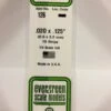 Evergreen 126 - .020" X .125" OPAQUE WHITE POLYSTYRENE STRIP -Bachmann shop EVG126 bagged scaled