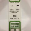 Evergreen 132 - .030" X .040" OPAQUE WHITE POLYSTYRENE STRIP -Bachmann shop EVG132 bagged scaled