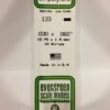 Evergreen 133 - .030" X .060" OPAQUE WHITE POLYSTYRENE STRIP -Bachmann shop EVG133 bagged scaled