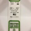 Evergreen 143 - .040" X .060" OPAQUE WHITE POLYSTYRENE STRIP -Bachmann shop EVG143 bagged scaled