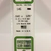Evergreen 146 - .040" X .125" OPAQUE WHITE POLYSTYRENE STRIP -Bachmann shop EVG146 bagged scaled