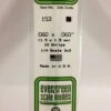 Evergreen 153 - .060" X .060" OPAQUE WHITE POLYSTYRENE STRIP -Bachmann shop EVG153 bagged scaled
