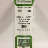 Evergreen 156 - .060" X .125" OPAQUE WHITE POLYSTYRENE STRIP -Bachmann shop EVG156 bagged scaled
