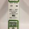 Evergreen 169 - .080" X .250" OPAQUE WHITE POLYSTYRENE STRIP -Bachmann shop EVG169 bagged scaled