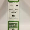 Evergreen 175 - .100" X .100" OPAQUE WHITE POLYSTYRENE STRIP -Bachmann shop EVG175 bagged scaled