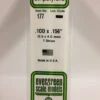 Evergreen 177 - .100" X .156" OPAQUE WHITE POLYSTYRENE STRIP -Bachmann shop EVG177 bagged scaled