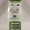 Evergreen 179 - .100" X .250" OPAQUE WHITE POLYSTYRENE STRIP -Bachmann shop EVG179 bagged scaled