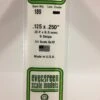 Evergreen 189 - .125" X .250" OPAQUE WHITE POLYSTYRENE STRIP -Bachmann shop EVG189 bagged scaled