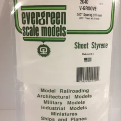 Evergreen 2040 - .040" OPAQUE WHITE POLYSTYRENE V GROOVE SIDING
