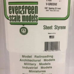 Evergreen 2100 - .100" OPAQUE WHITE POLYSTYRENE V GROOVE SIDING