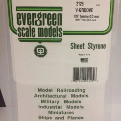 Evergreen 2125 - .125" OPAQUE WHITE POLYSTYRENE V GROOVE SIDING