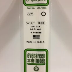 Evergreen 225 - .156" (4.0MM) OD OPAQUE WHITE POLYSTYRENE TUBING