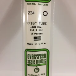 Evergreen 234 - .438" (11.1MM) OD WHITE POLYSTYRENE TUBING