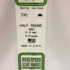Evergreen 241 - .060" (1.5MM) OPAQUE WHITE POLYSTYRENE HALF ROUND -Bachmann shop EVG241 bagged scaled