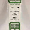 Evergreen 242 - .080" (2.0MM) OPAQUE WHITE POLYSTYRENE HALF ROUND -Bachmann shop EVG242 bagged scaled