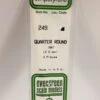 Evergreen 249 - .080" (2.0MM) OPAQUE WHITE POLYSTYRENE QUARTER ROUND -Bachmann shop EVG249 bagged scaled