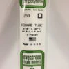 Evergreen 253 - .188" (4.8MM) OPAQUE WHITE POLYSTYRENE SQUARE TUBING -Bachmann shop EVG253 bagged scaled