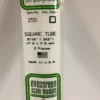 Evergreen 255 - .312" (7.9MM)OPAQUE WHITE POLYSTYRENE SQUARE TUBING -Bachmann shop EVG255 bagged scaled