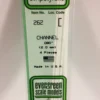 Evergreen 262 - .080" (2.0MM) OPAQUE WHITE POLYSTYRENE CHANNEL