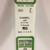 Evergreen 263 - .100" (2.5MM) OPAQUE WHITE POLYSTYRENE CHANNEL -Bachmann shop EVG263 bagged scaled