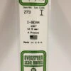 Evergreen 273 - 100" (2.5MM) OPAQUE WHITE POLYSTYRENE I-BEAM -Bachmann shop EVG273 bagged scaled