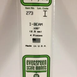Evergreen 273 - 100" (2.5MM) OPAQUE WHITE POLYSTYRENE I-BEAM