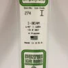 Evergreen 274 - 125" (3.2MM) OPAQUE WHITE POLYSTYRENE I-BEAM -Bachmann shop EVG274 bagged scaled