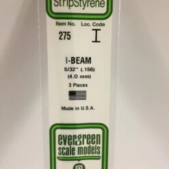 Evergreen 275 - 156" (4.0MM) OPAQUE WHITE POLYSTYRENE I-BEAM